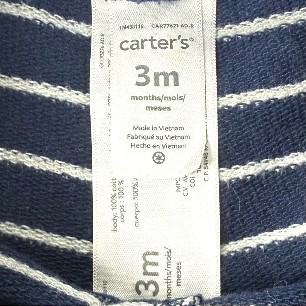 Carter's Navy and White Striped Baby Pants